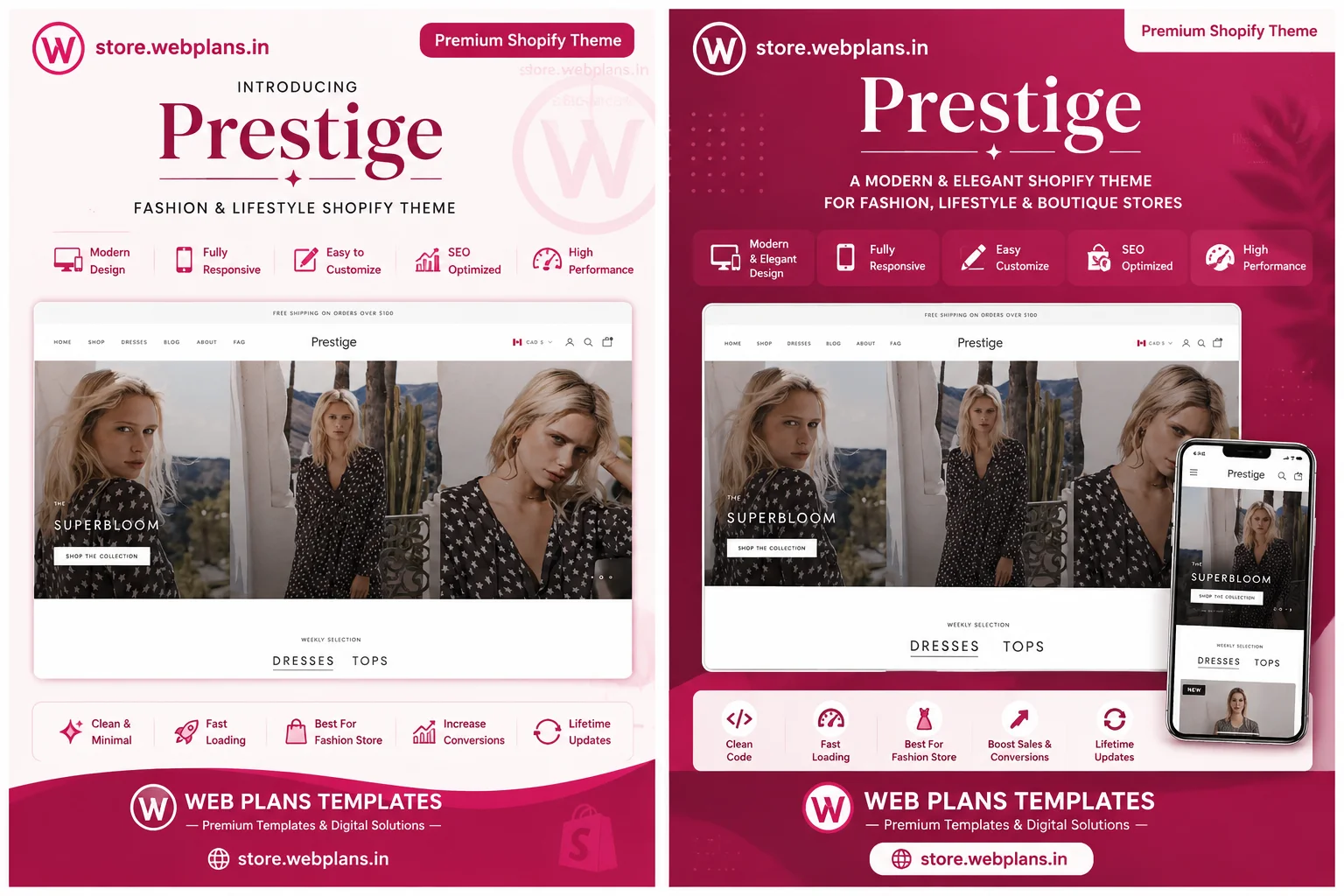 Prestige Shopify Theme – Premium Fashion & Boutique Store Theme | Responsive Shopify Theme